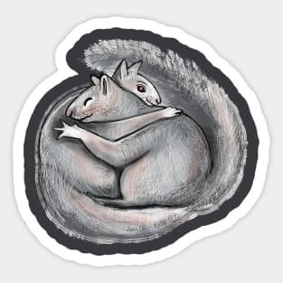 Squirrel Hug Sticker